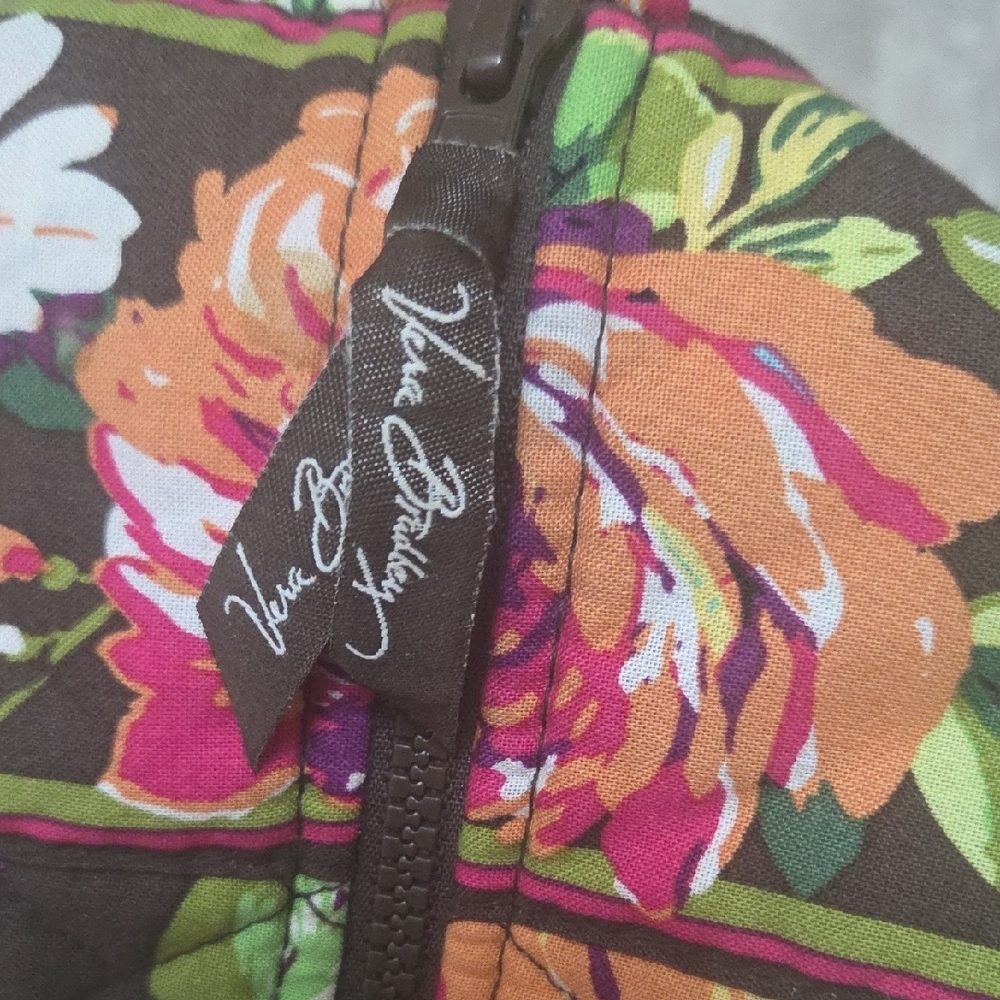 Vera Bradley Floral Brown Travel Bag - Picture 4 of 16